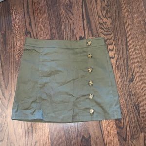 green button skirt